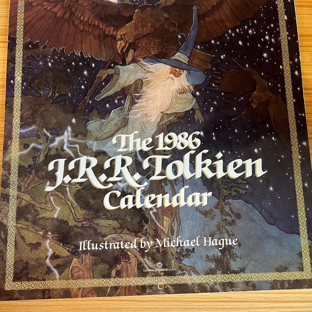 1986 J.R.R. Tolkien Calendar by Michael Hague